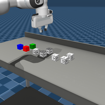 Goal state: color, number, and letter piles